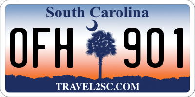 SC license plate OFH901