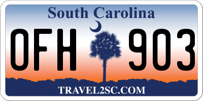 SC license plate OFH903