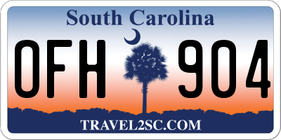 SC license plate OFH904