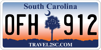 SC license plate OFH912