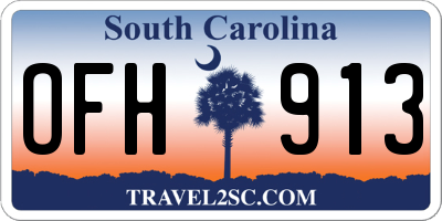 SC license plate OFH913