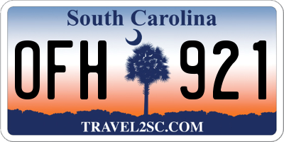 SC license plate OFH921