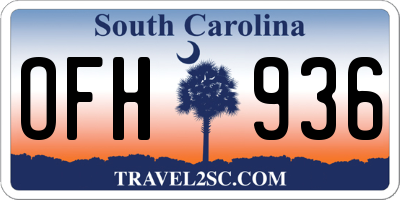 SC license plate OFH936