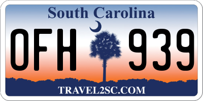 SC license plate OFH939
