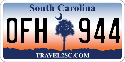 SC license plate OFH944