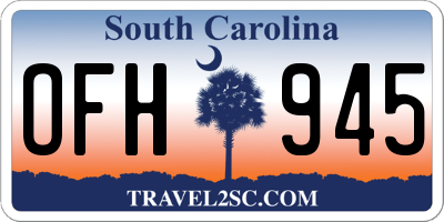 SC license plate OFH945