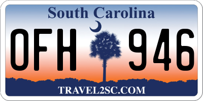 SC license plate OFH946