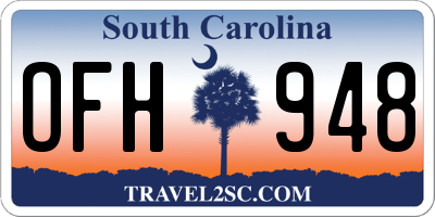 SC license plate OFH948