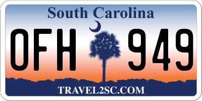 SC license plate OFH949