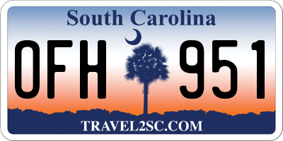 SC license plate OFH951