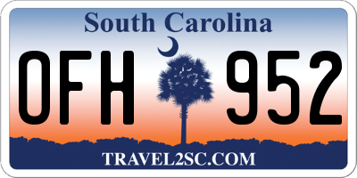SC license plate OFH952