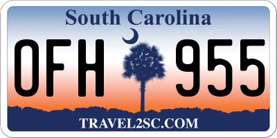 SC license plate OFH955