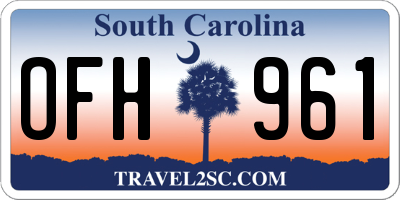 SC license plate OFH961