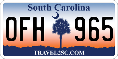 SC license plate OFH965