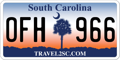 SC license plate OFH966