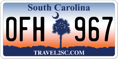 SC license plate OFH967