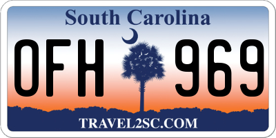 SC license plate OFH969