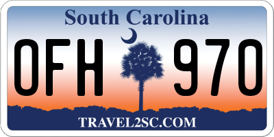 SC license plate OFH970