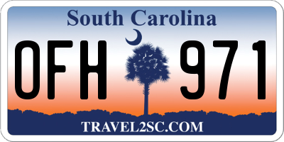 SC license plate OFH971
