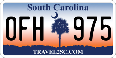 SC license plate OFH975