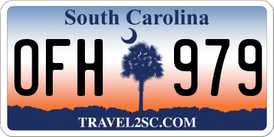 SC license plate OFH979