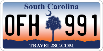 SC license plate OFH991