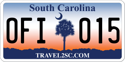 SC license plate OFI015