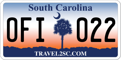 SC license plate OFI022