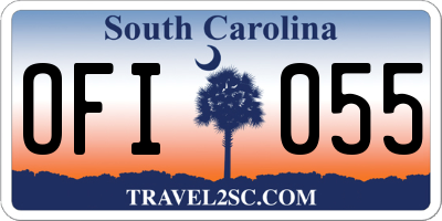 SC license plate OFI055