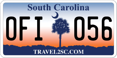 SC license plate OFI056