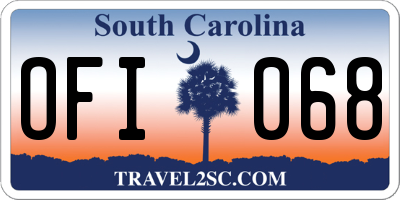 SC license plate OFI068