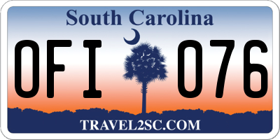 SC license plate OFI076