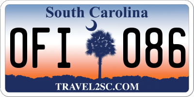 SC license plate OFI086