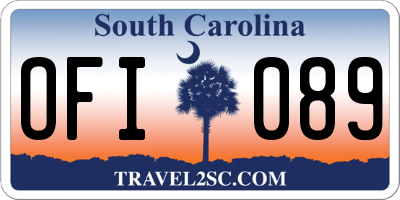 SC license plate OFI089