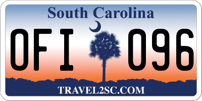 SC license plate OFI096
