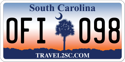 SC license plate OFI098