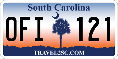 SC license plate OFI121