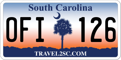 SC license plate OFI126