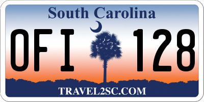 SC license plate OFI128