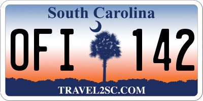 SC license plate OFI142