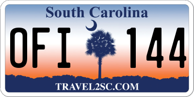 SC license plate OFI144