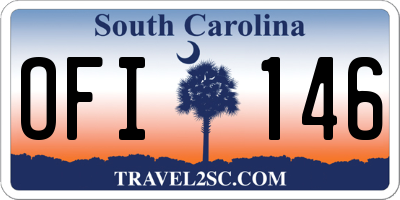SC license plate OFI146