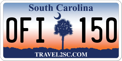 SC license plate OFI150