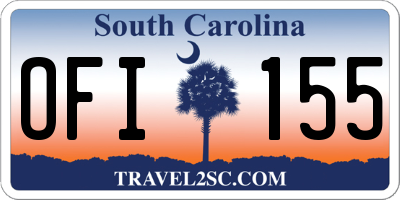SC license plate OFI155