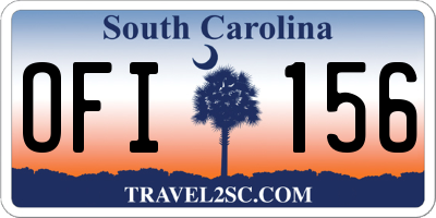 SC license plate OFI156