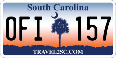 SC license plate OFI157