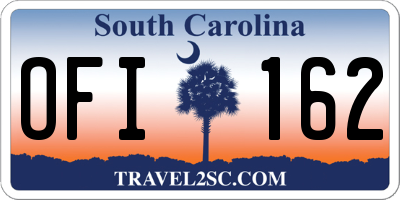 SC license plate OFI162