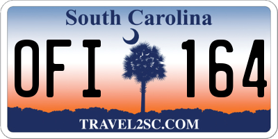 SC license plate OFI164