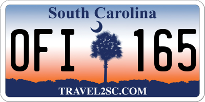 SC license plate OFI165
