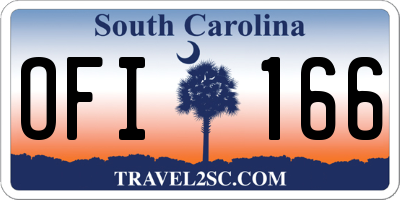 SC license plate OFI166
